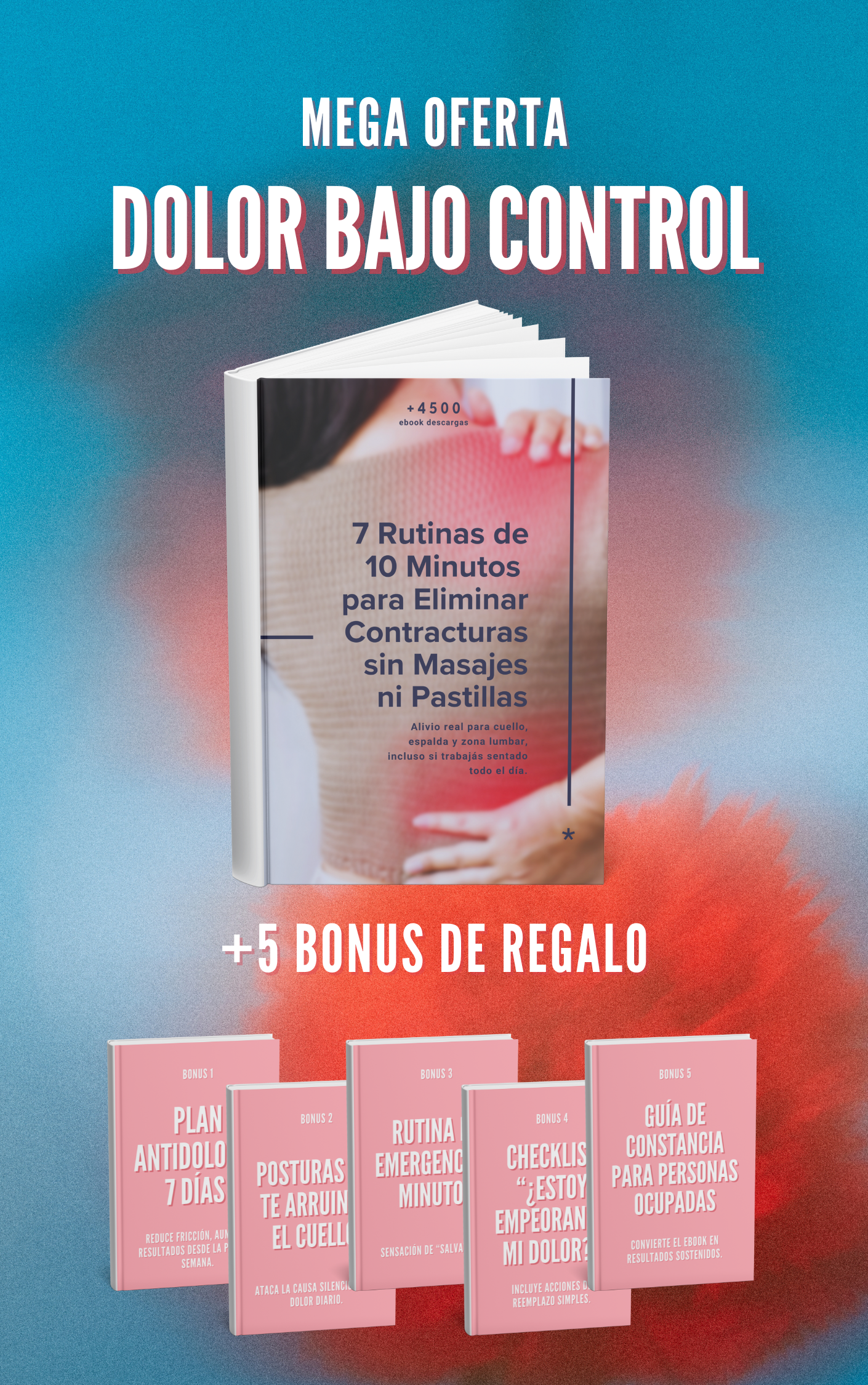🌿 Dolor Bajo Control - "7 rutinas de 10 minutos para eliminar contracturas sin masajes ni pastillas"